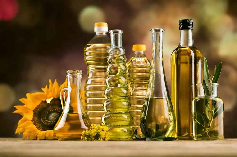 Tipos de aceites de oliva y aceites de girasol